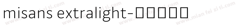 misans extralight字体转换